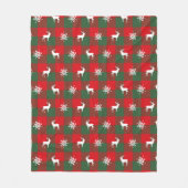 Feestelijke Buffalo Plaid Fleece Deken (Voorkant)