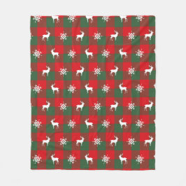Feestelijke Buffalo Plaid Fleece Deken