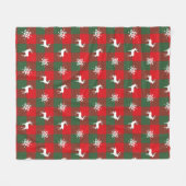 Feestelijke Buffalo Plaid Fleece Deken (Voorkant (Horizontaal))