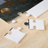 Feestelijke Bullmastiff met kerstverlichting Vakan Legpuzzel (Zijkant)