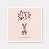 Feestelijke Bunny Paastafel Decor Servet (Voorkant)