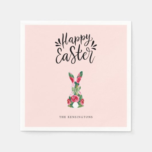 Feestelijke Bunny Paastafel Decor Servet (Voorkant)