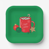Feestelijke cacao Mok Green Holiday Paper Bord (Voorkant)
