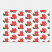 Feestelijke cacao Mok Patroon Wrapping Paper Sheet (Voorkant 2)