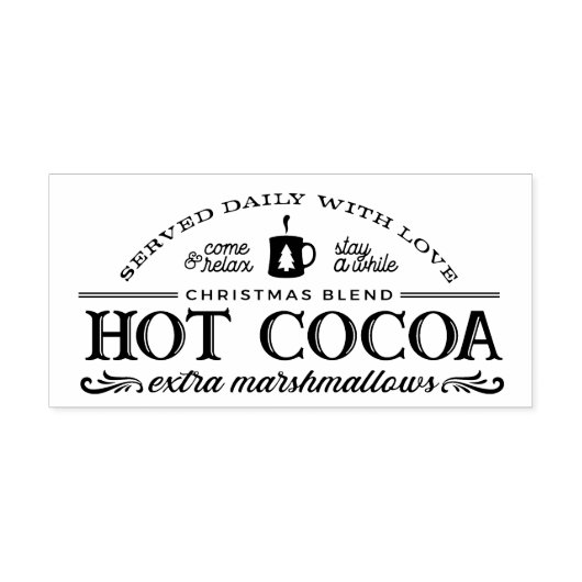 Feestelijke Cacaobar Noordpool Rubberstempel (Afrduk)