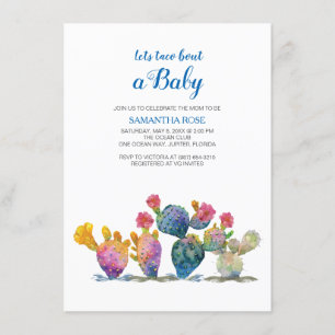 Feestelijke Cactus Baby shower Fiesta Kaart