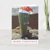 Feestelijke cactus uitzicht kerstkaart feestdagen kaart (Voorkant)
