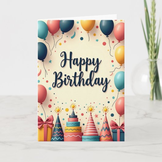Feestelijke cadeaudoos kaart (Voorkant)