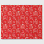 Feestelijke Cadeaudoos Patroon Kerst Inpakpapier (Vlak)