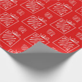 Feestelijke Cadeaudoos Patroon Kerst Inpakpapier (Hoek)