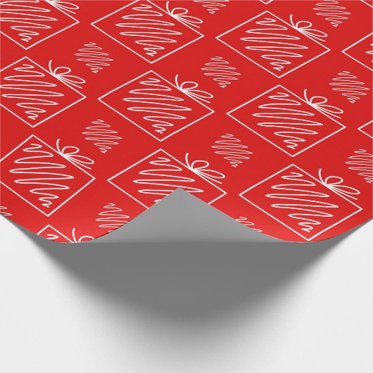 Feestelijke Cadeaudoos Patroon Kerst Inpakpapier (Hoek)