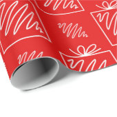 Feestelijke Cadeaudoos Patroon Kerst Inpakpapier (Rol Hoek)