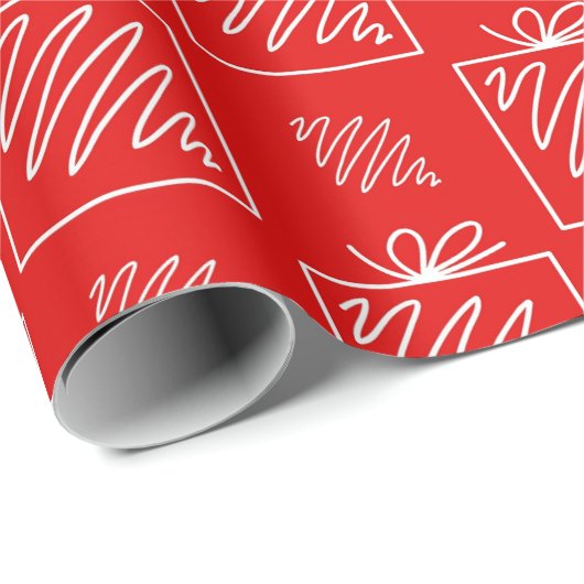 Feestelijke Cadeaudoos Patroon Kerst Inpakpapier (Rol Hoek)