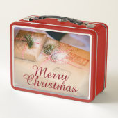 Feestelijke cadeaus als kerstmotief (Achterkant)