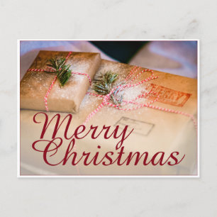 Feestelijke cadeaus als kerstmotief feestdagenkaart