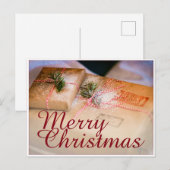 Feestelijke cadeaus als kerstmotief feestdagenkaart (Voorkant / Achterkant)