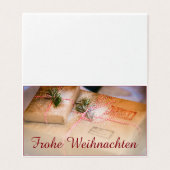 Feestelijke cadeaus als kerstmotief kaart (Buitenkant ongevouwen)