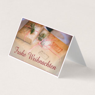 Feestelijke cadeaus als kerstmotief kaart