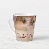 Feestelijke cadeaus als kerstmotief latte mok (Linkerhoek)