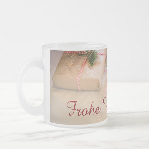Feestelijke cadeaus als kerstmotief matglas koffiemok