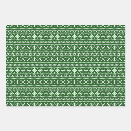 feestelijke Cadeaus, kerstbomen en sneeuwvlokken Inpakpapier Vel (Voorkant 2)