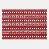 feestelijke Cadeaus, kerstbomen en sneeuwvlokken Inpakpapier Vel (Voorkant)