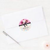 Feestelijke Cake Poppen Bakkerij Box Seals Ronde Sticker (Envelop)