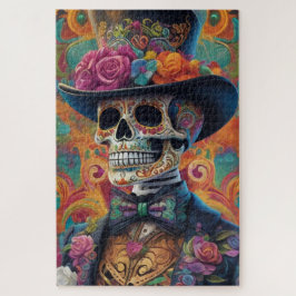 Feestelijke Calaveras Tribute: Sugar Skull Splendo Legpuzzel