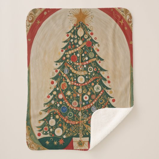 feestelijke caleidoscoop sherpa deken (Voorkant)