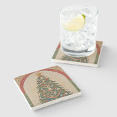 feestelijke caleidoscoop stenen onderzetter (Zijkant)