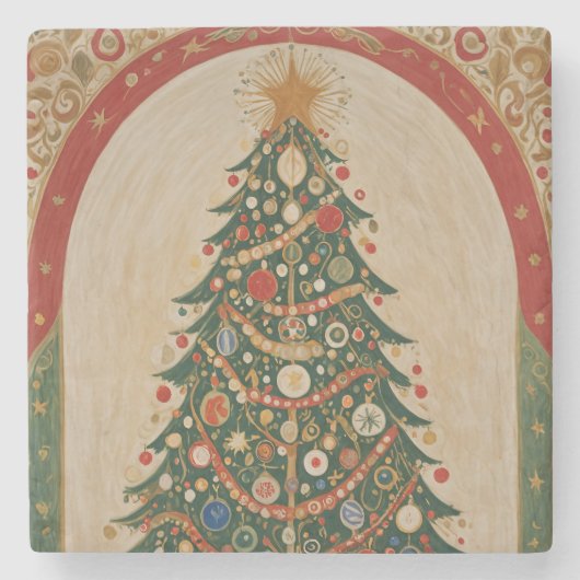 feestelijke caleidoscoop stenen onderzetter (Voorkant)