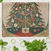 feestelijke caleidoscoop theedoek (Gevouwen)