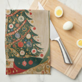 feestelijke caleidoscoop theedoek (Quarter Fold)