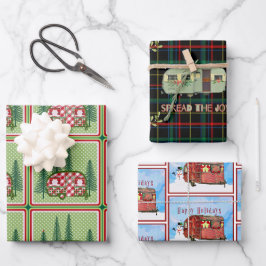 Feestelijke  Camper Assortiment Inpakpapier Vel