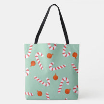 Feestelijke Candy Cane Christmas Canvas tas