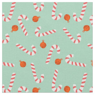 Feestelijke Candy Cane Cotton Stof
