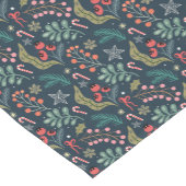 Feestelijke Candy Cane en Holly Pattern Korte Tafelloper (Hoek)