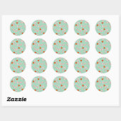Feestelijke Candy Cane Envelop Afdichting Ronde St Sticker (Vel)