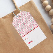 Feestelijke Candy Cane Gestreepte Kerst Rood Wit Cadeaulabel