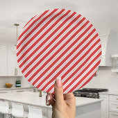 Feestelijke Candy Cane Gestreepte Kerst Rood Wit Papieren Bordje