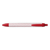 Feestelijke Candy Cane Gestreepte Kerst Rood Wit Zwarte Inkt Pen (Achterkant)