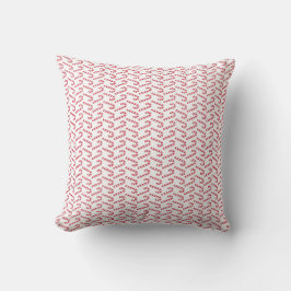 Feestelijke Candy Cane Gestreepte Rood Wit Kussen