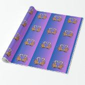 Feestelijke Candy Cane & Gingerbread Vakantie Cadeaupapier (Uitgerold)