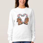 Feestelijke Candy Cane & Gingerbread Vakantie Trui (Voorkant)