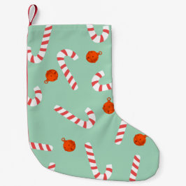 Feestelijke Candy Cane & Jingle Bells Kleine Kerstsok