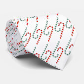 Feestelijke Candy Cane Pattern Holiday Stropdas (Opgerold)