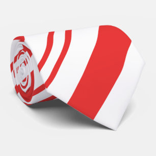 Feestelijke Candy Cane Stripe Rode Kerstvakantie Stropdas