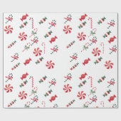 Feestelijke candysticks cadeaupapier (Vlak)