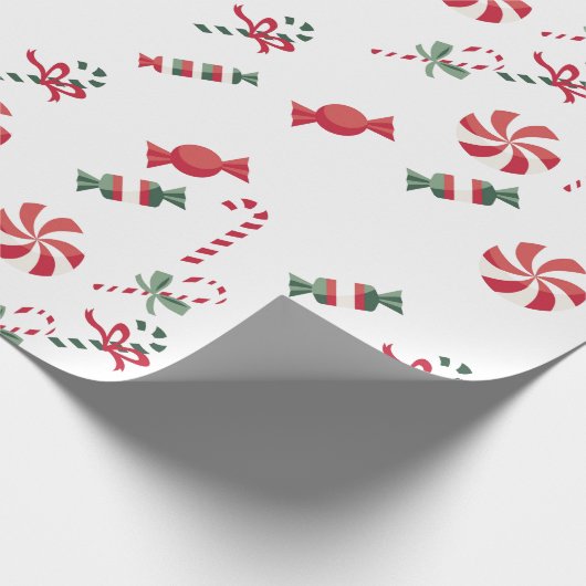 Feestelijke candysticks cadeaupapier (Hoek)