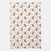 Feestelijke Capybara kerstvakantie Theedoek (Verticaal)